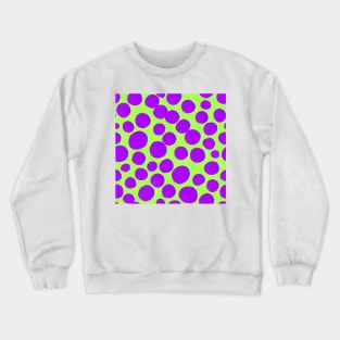 Purple spots on lime green Crewneck Sweatshirt